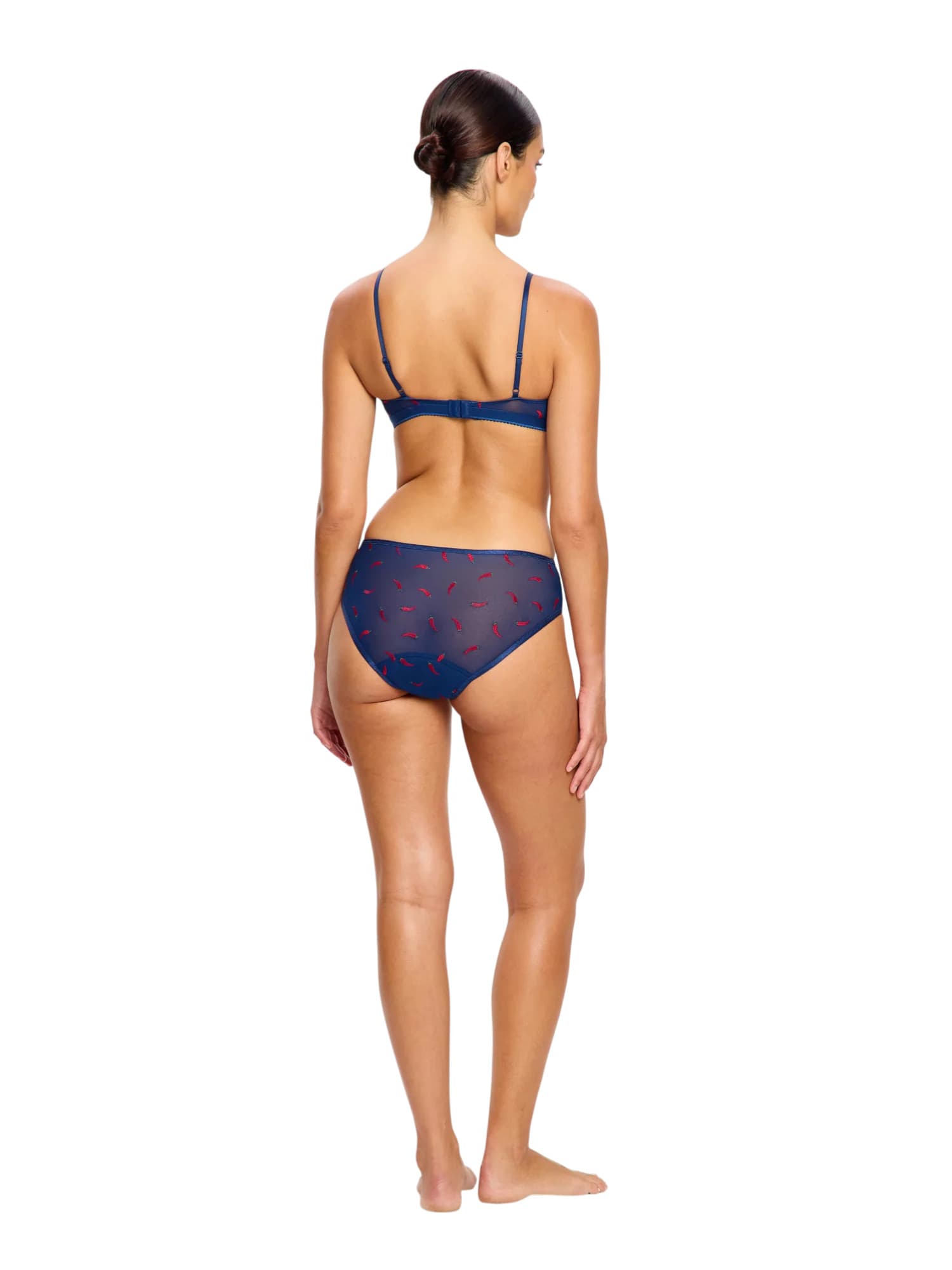 Menstruační kalhotky Modibodi lntimates V Day Hi Waist Brief Moderate Navy Chilli (DKMISDHWB) L - náhled 5