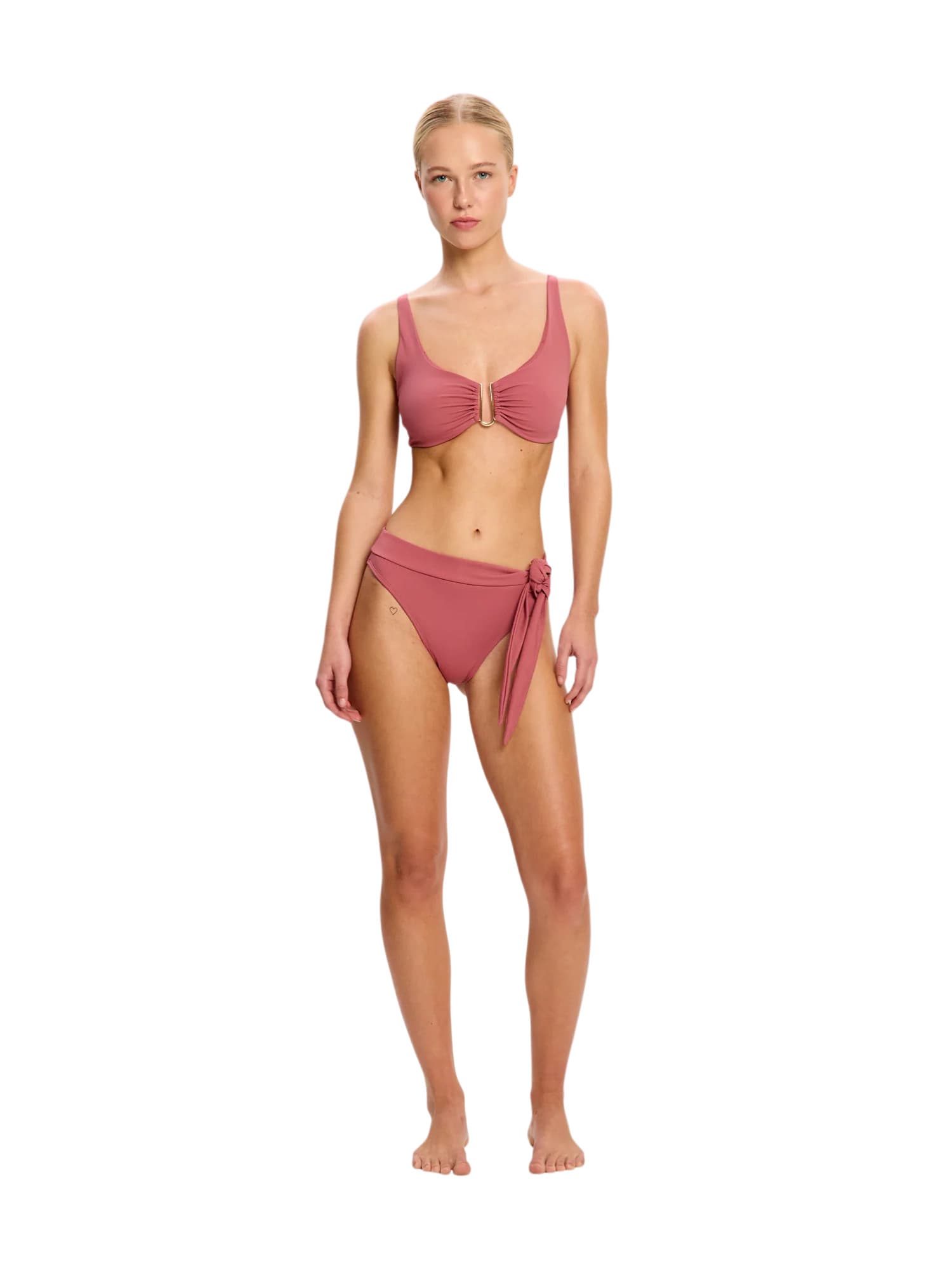 Menstruační plavky Modibodi Molokai Hi-Waist Tie Bottom High Absorbency Mauve spodní díl (MPMMHWTBHAM) 3XL