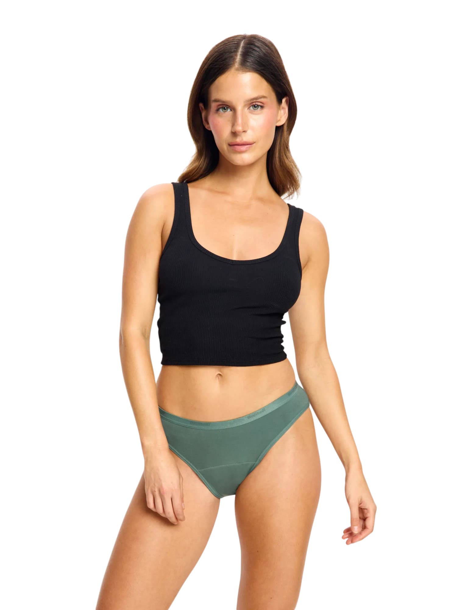 Menstruační kalhotky Modibodi Classic Bikini Moderate Nocturnal Green (MKMCBMNG)