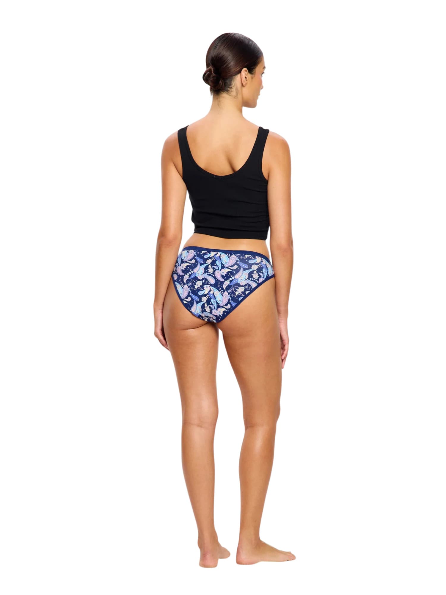 Menstruační kalhotky Modibodi Classic Bikini Super Opulent Paisley Navy (MKMCBSOPN) L - náhled 4