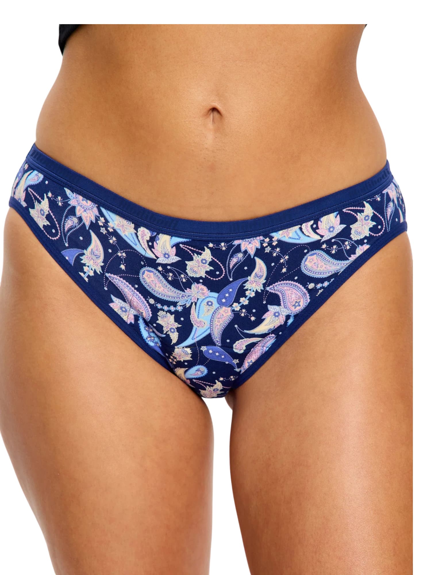 Menstruační kalhotky Modibodi Classic Bikini Super Opulent Paisley Navy (MKMCBSOPN)