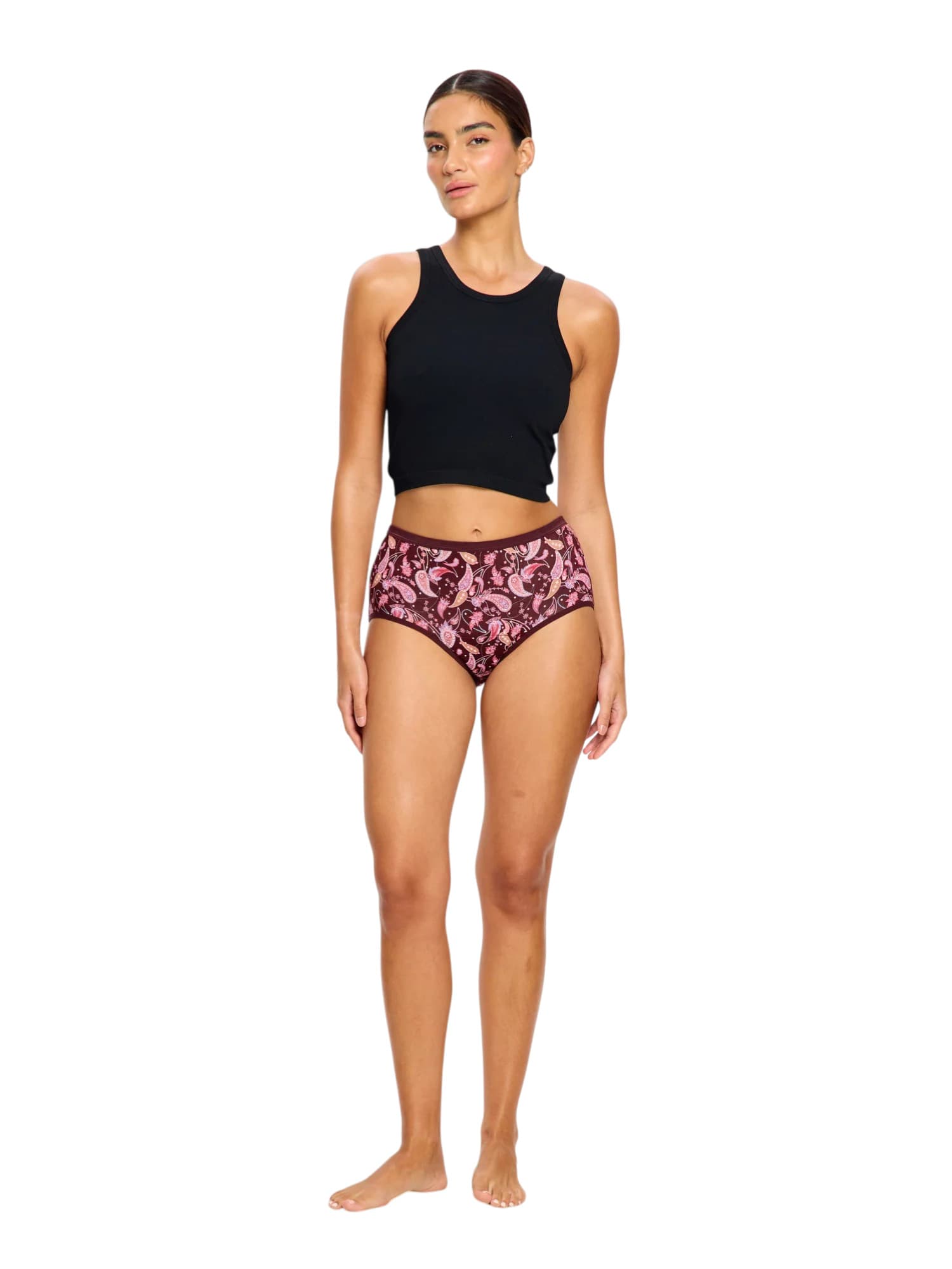 Menstruační kalhotky Modibodi Classic Full Brief Moderate Opulent Paisley Red (MKMCFBMFP) 3XL - náhled 2