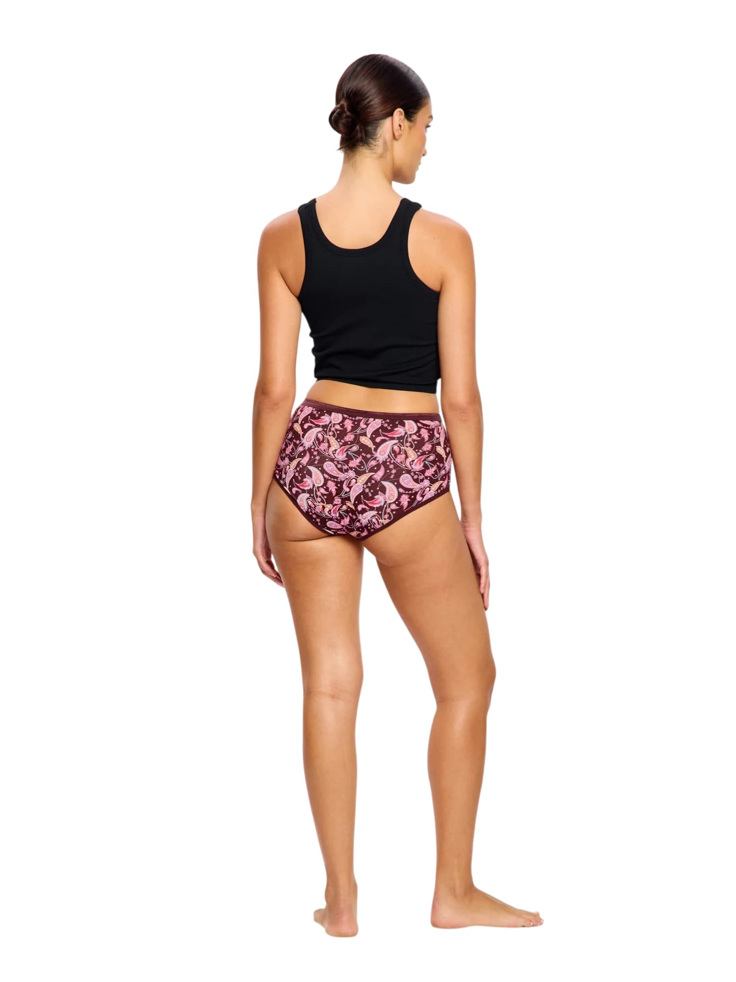 Menstruační kalhotky Modibodi Classic Full Brief Moderate Opulent Paisley Red (MKMCFBMFP) 3XL - náhled 3