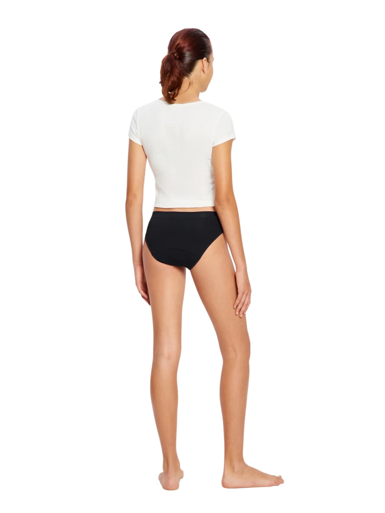 Dívčí menstruační kalhotky Modibodi Modicomfort Seamless Teen Hipster Bikini Moderate Black (DMKMMSTHBMB) 12-14 let - náhled 4