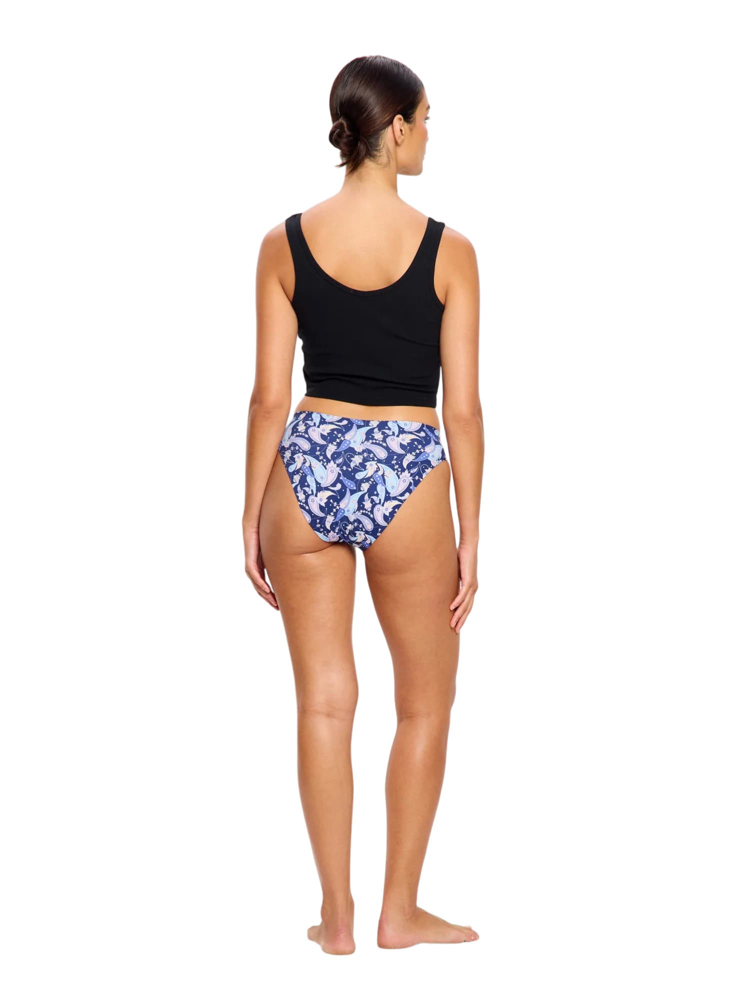 Menstruační kalhotky Modibodi Seamfree Bikini Moderate Opulent Paisley Navy (MKMSBMOPN) L - náhled 5