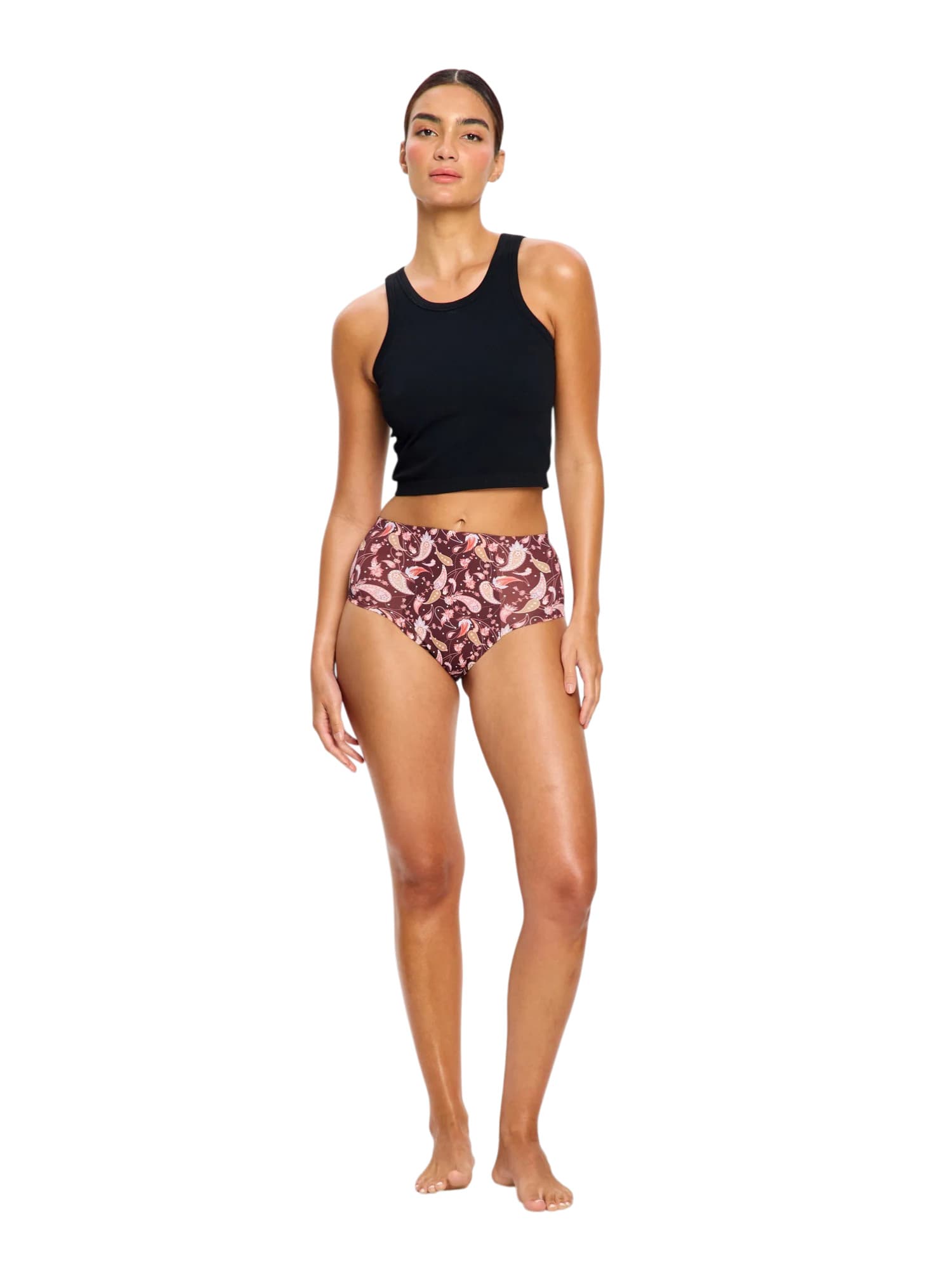Menstruační kalhotky Modibodi Seamfree Full Brief Super Opulent Paisley Red (MKMSFBSOPR) 3XL - náhled 4