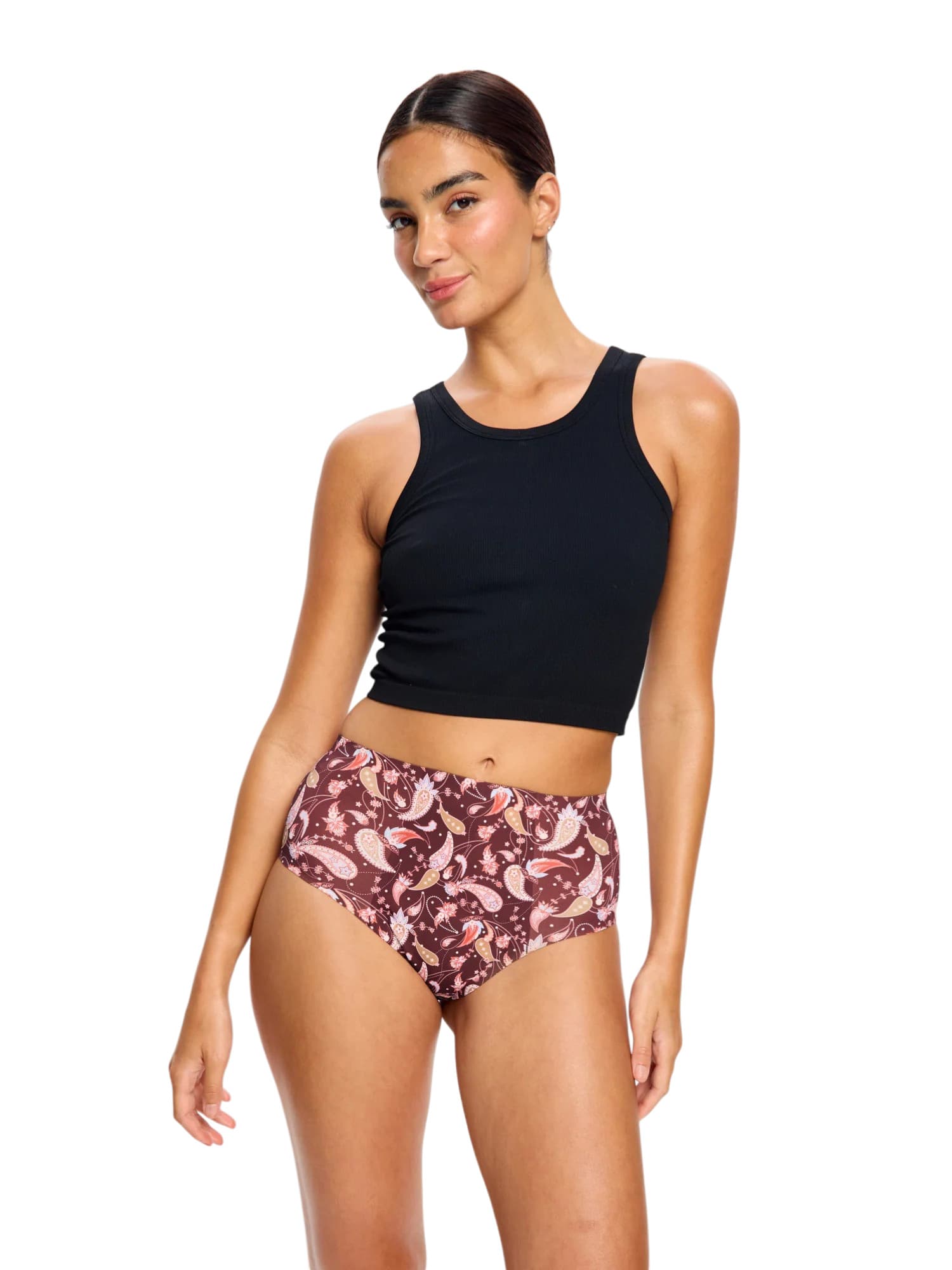 Menstruační kalhotky Modibodi Seamfree Full Brief Super Opulent Paisley Red (MKMSFBSOPR) 3XL - náhled 2