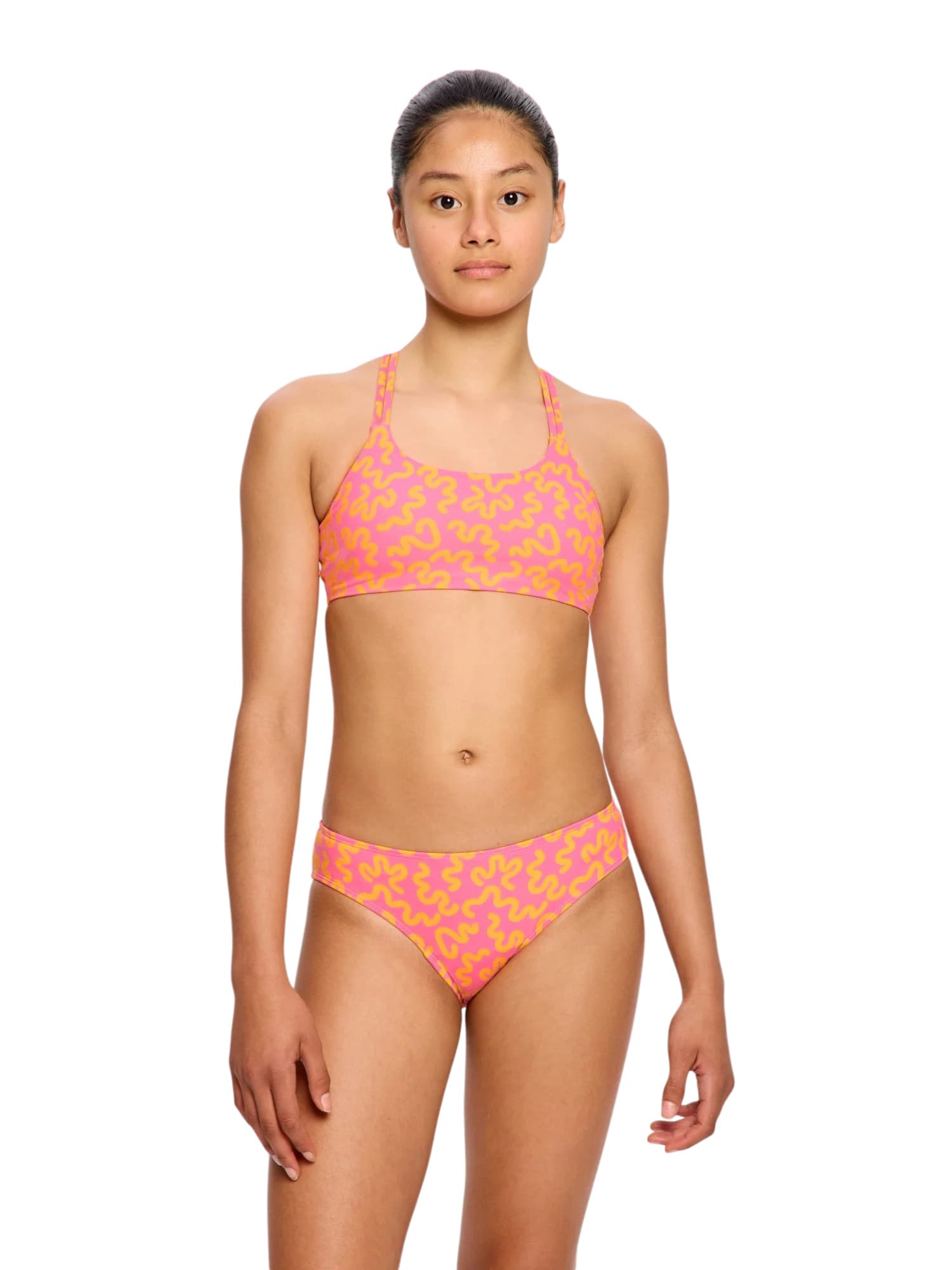 Dívčí menstruační plavky Modibodi Bikini Brief Light Wavy Pink spodní díl (DMPMBBLWPSD) 10-12 let - náhled 4