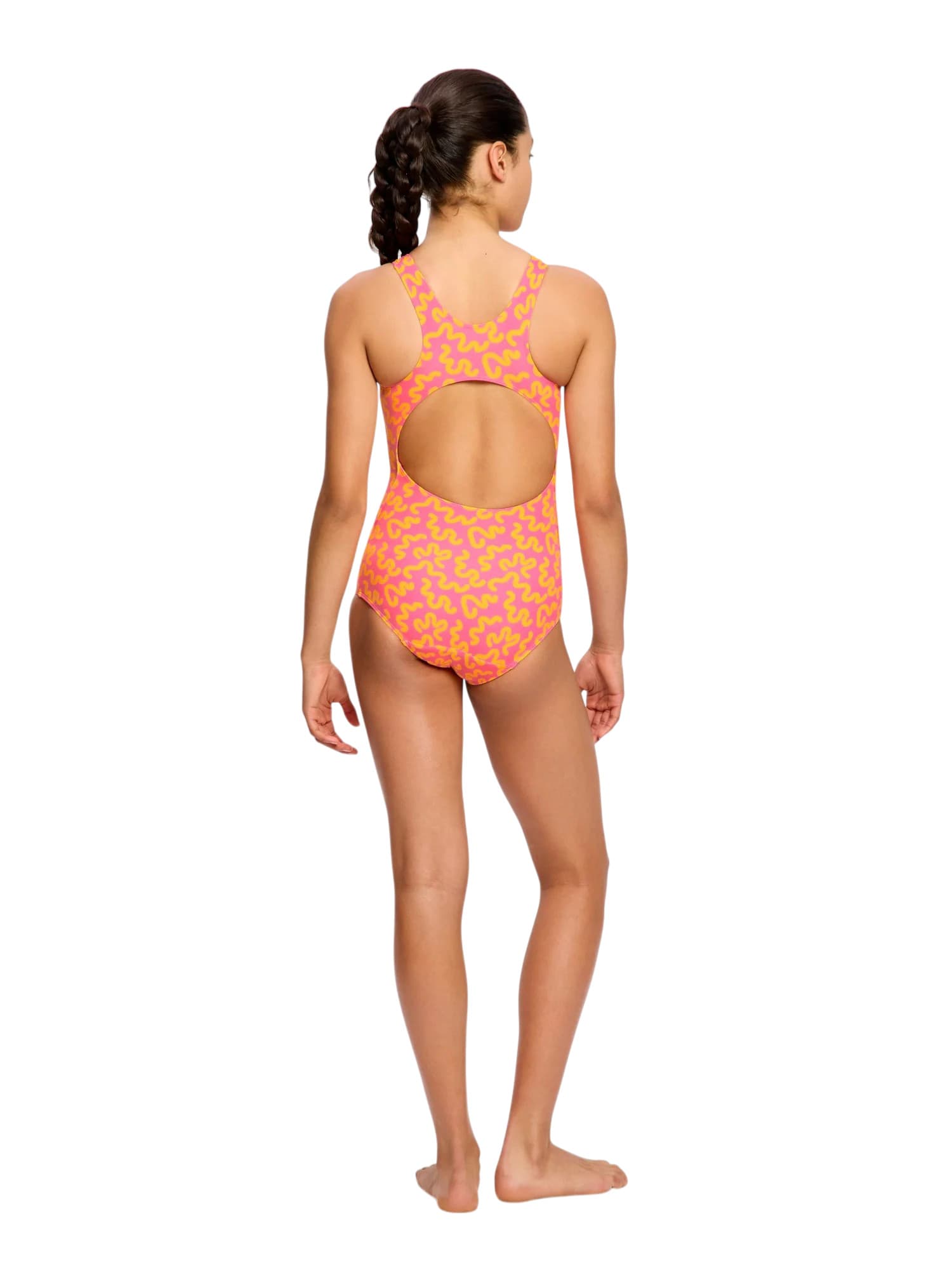 Dívčí menstruační plavky Modibodi Racerback One Piece Light Wavy Pink jednodílné (DMPMROPLWP) 10-12 let - náhled 4