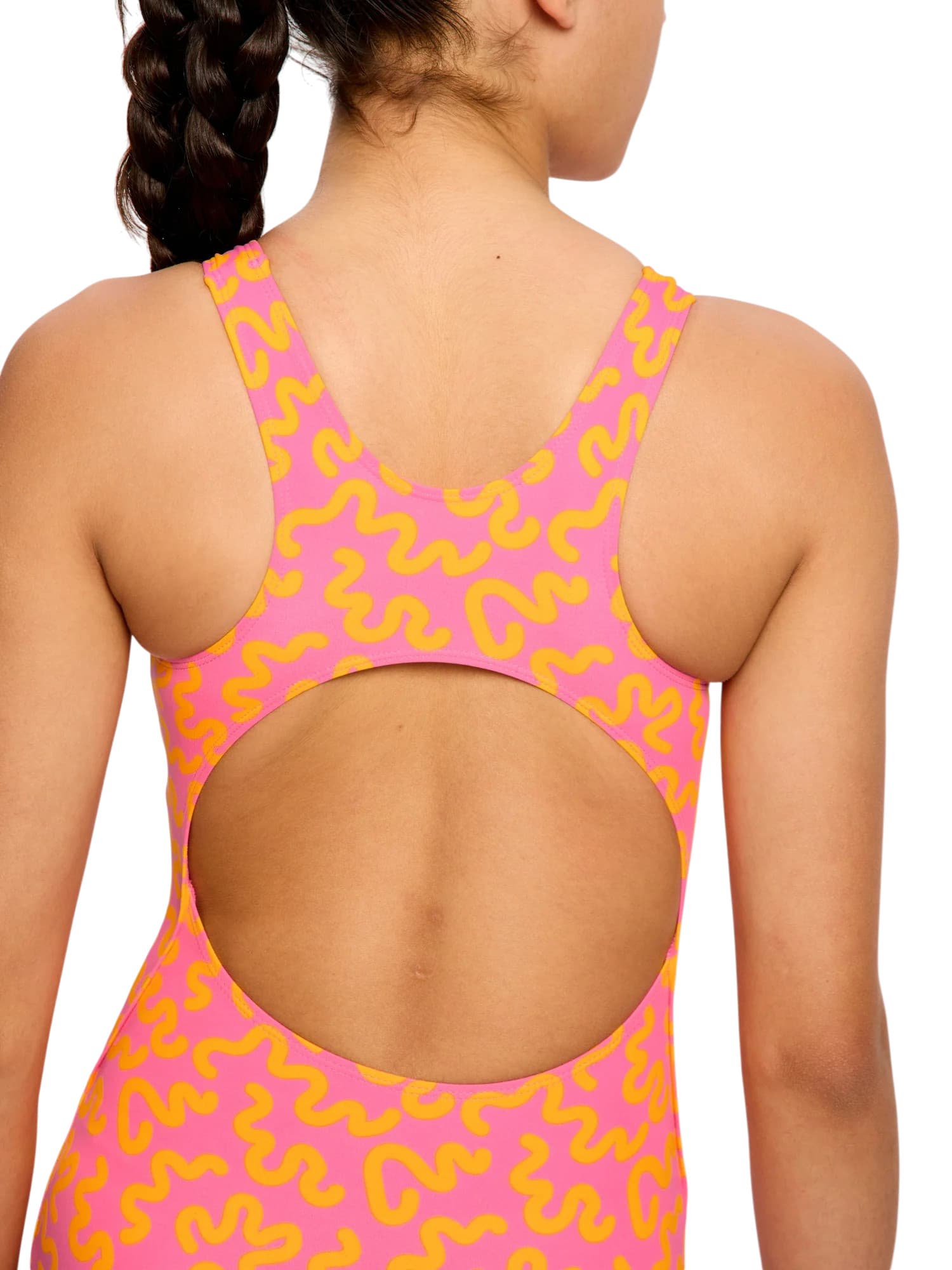 Dívčí menstruační plavky Modibodi Racerback One Piece Light Wavy Pink jednodílné (DMPMROPLWP) 10-12 let - náhled 3