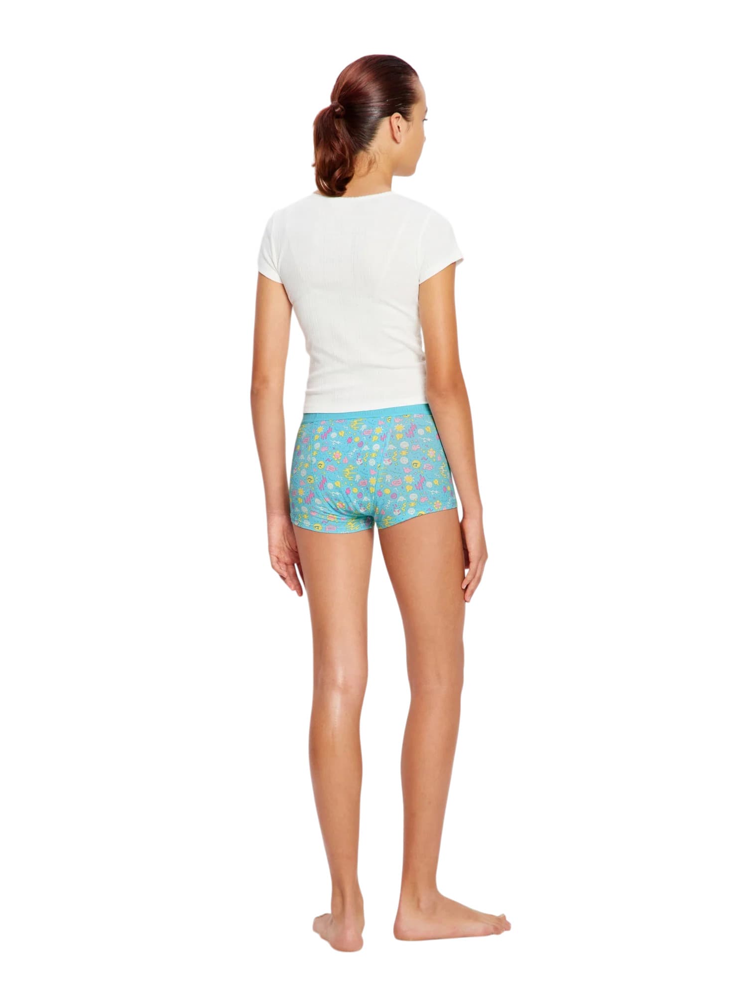 Dívčí menstruační kalhotky Modibodi Teen Hipster Boyshort Super Wonderlust Blue (DMKMTHBSWB) 10-12 let - náhled 4