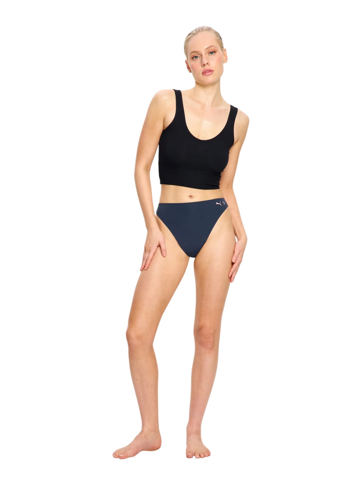 Menstruační kalhotky PUMA & Modibodi Seamfree Active Hi Waist Thong Light Midnight (MKPMSAHWTLM) L - náhled 2