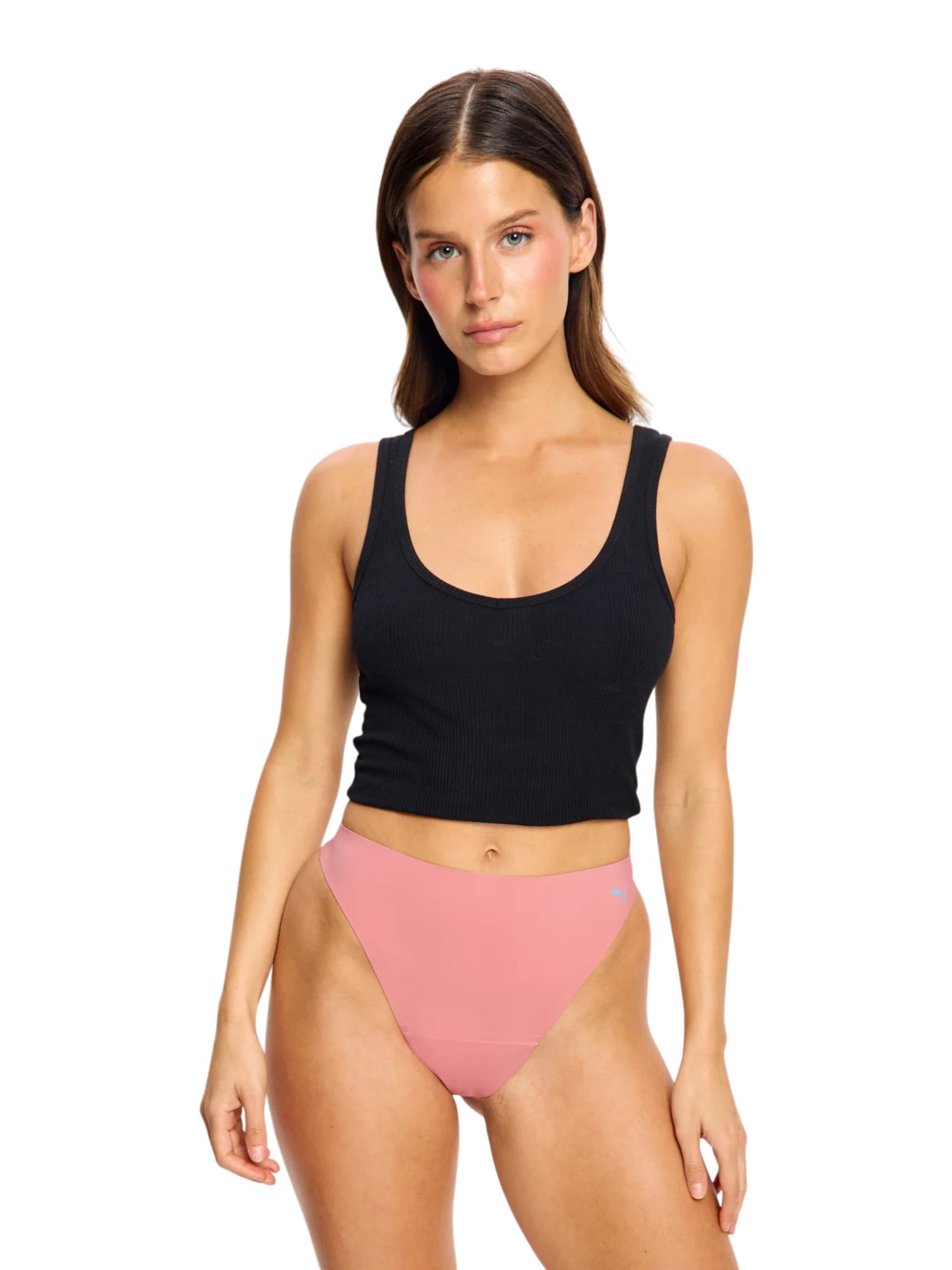 Menstruační kalhotky PUMA & Modibodi Seamfree Active Hi Waist Thong Light Whisky Rose (MKPMSAHWTLWR) M - náhled 4