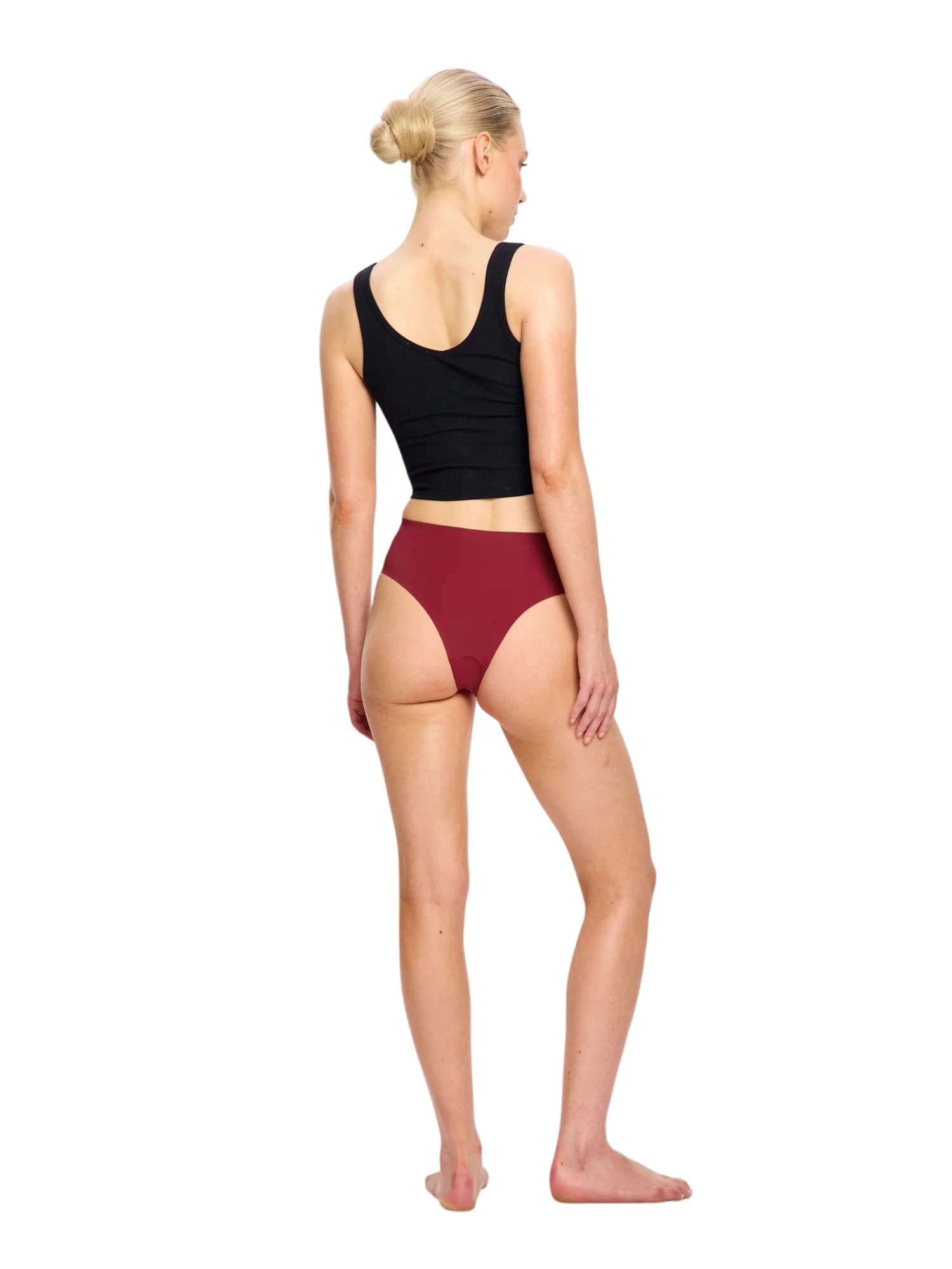 Menstruační kalhotky PUMA & Modibodi Seamfree Active Hi Waist Cheeky Moderate Caramelised Red (MKPMSAHWCMCR) L - náhled 3