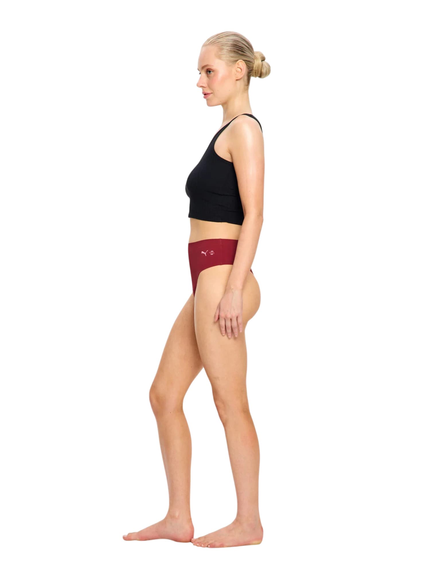 Menstruační kalhotky PUMA & Modibodi Seamfree Active Hi Waist Cheeky Moderate Caramelised Red (MKPMSAHWCMCR) L - náhled 2