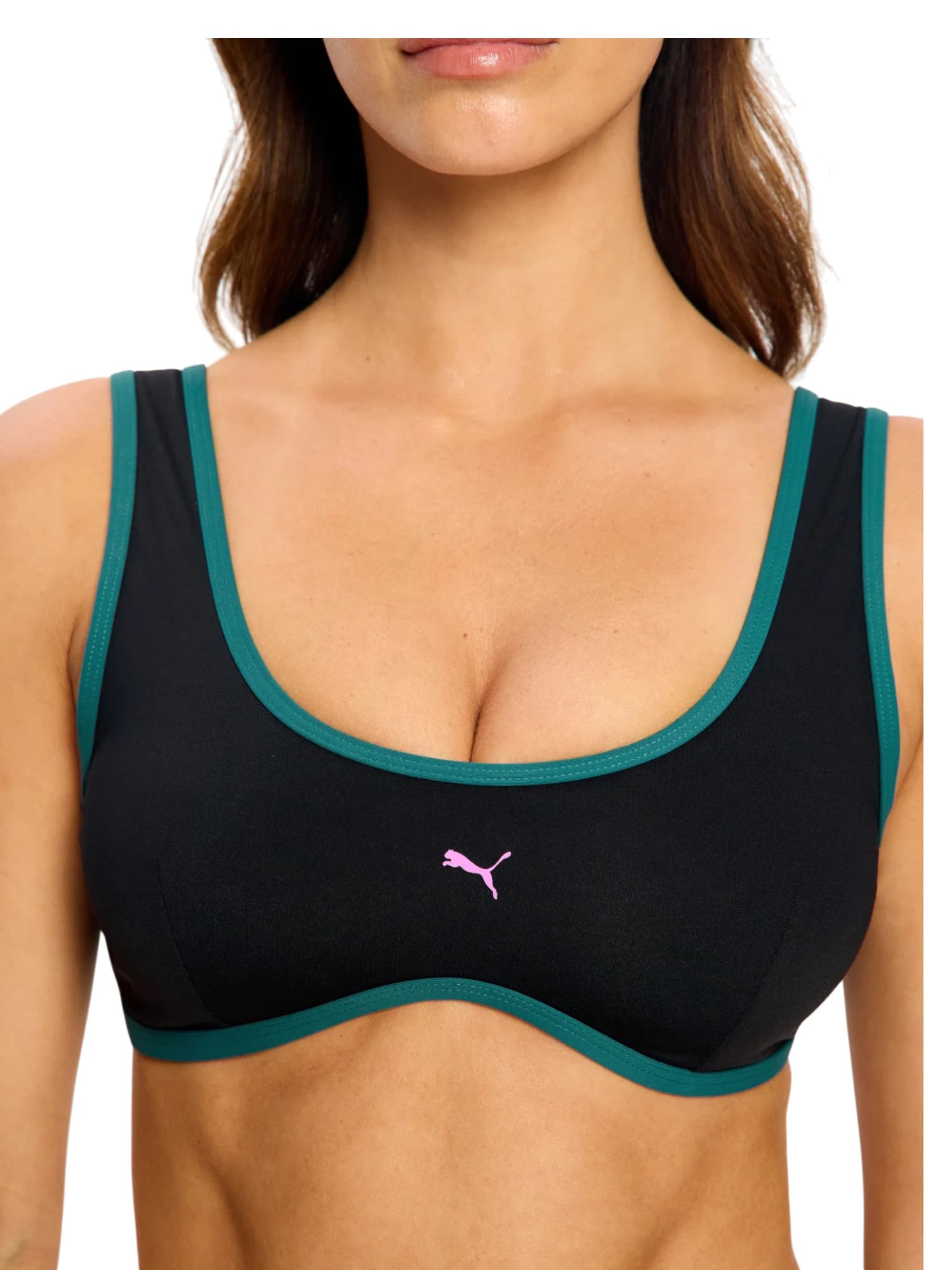 Plavky Puma & Modibodi Scoop Bikini Top Black Orchid horní díl (PPMSBTBO) L - náhled 4