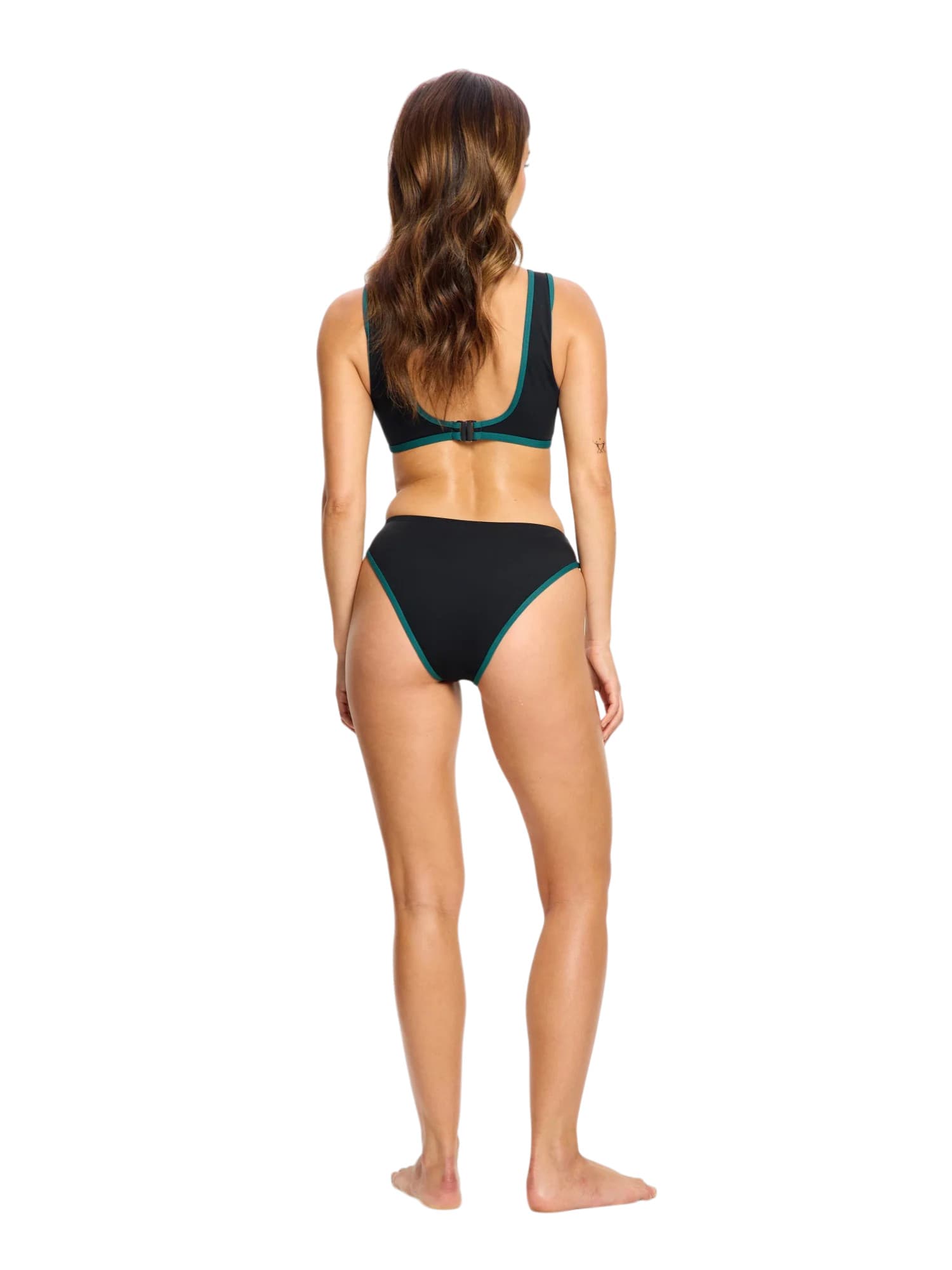 Menstruační plavky Puma & Modibodi Hi-Leg Cheeky Bottom Super Black Orchid spodní díl (MPPMHLBSBO) L - náhled 3