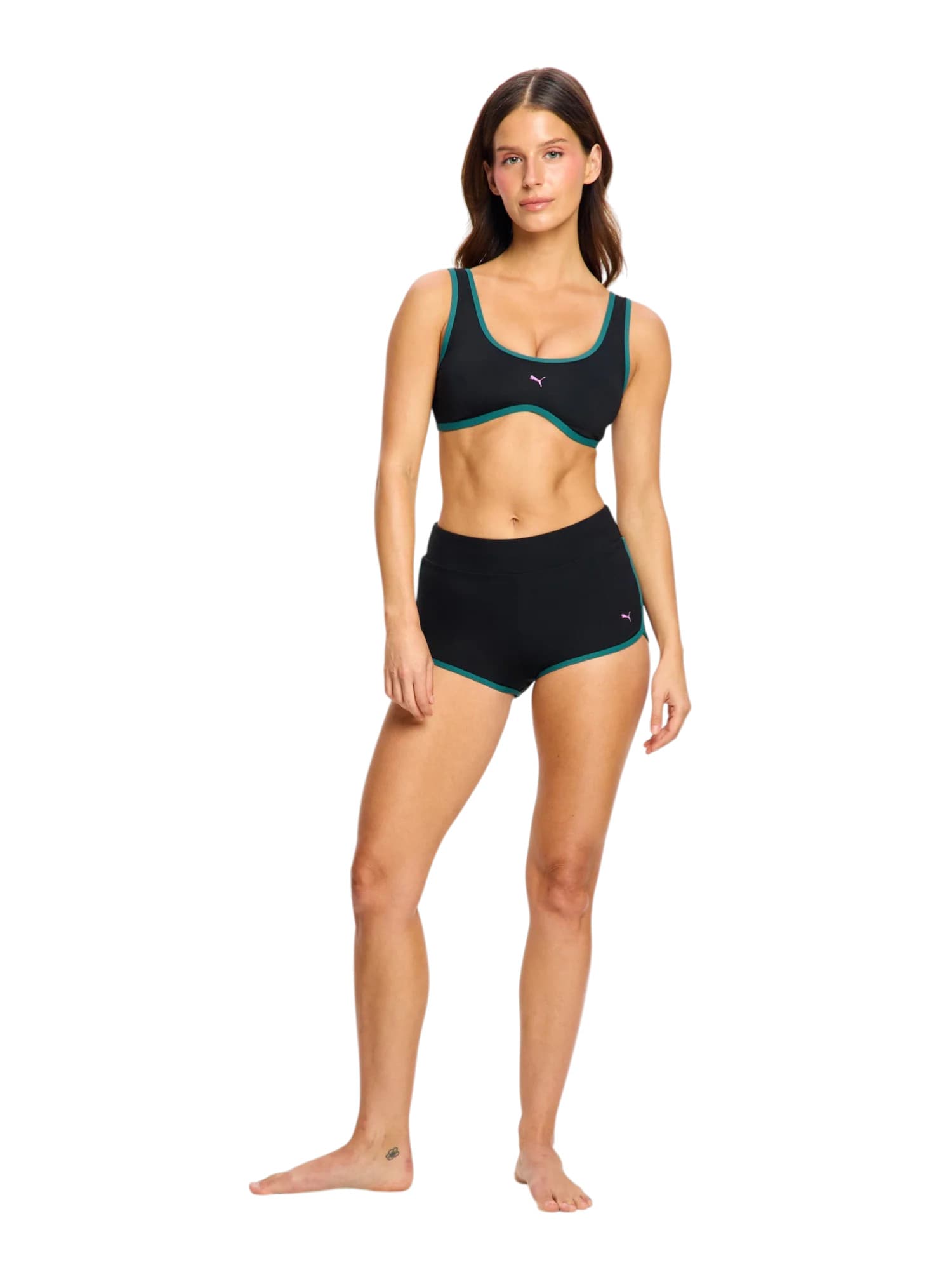 Menstruační plavky Puma & Modibodi Short Super Black Orchid spodní díl (MPPMSSBO) L