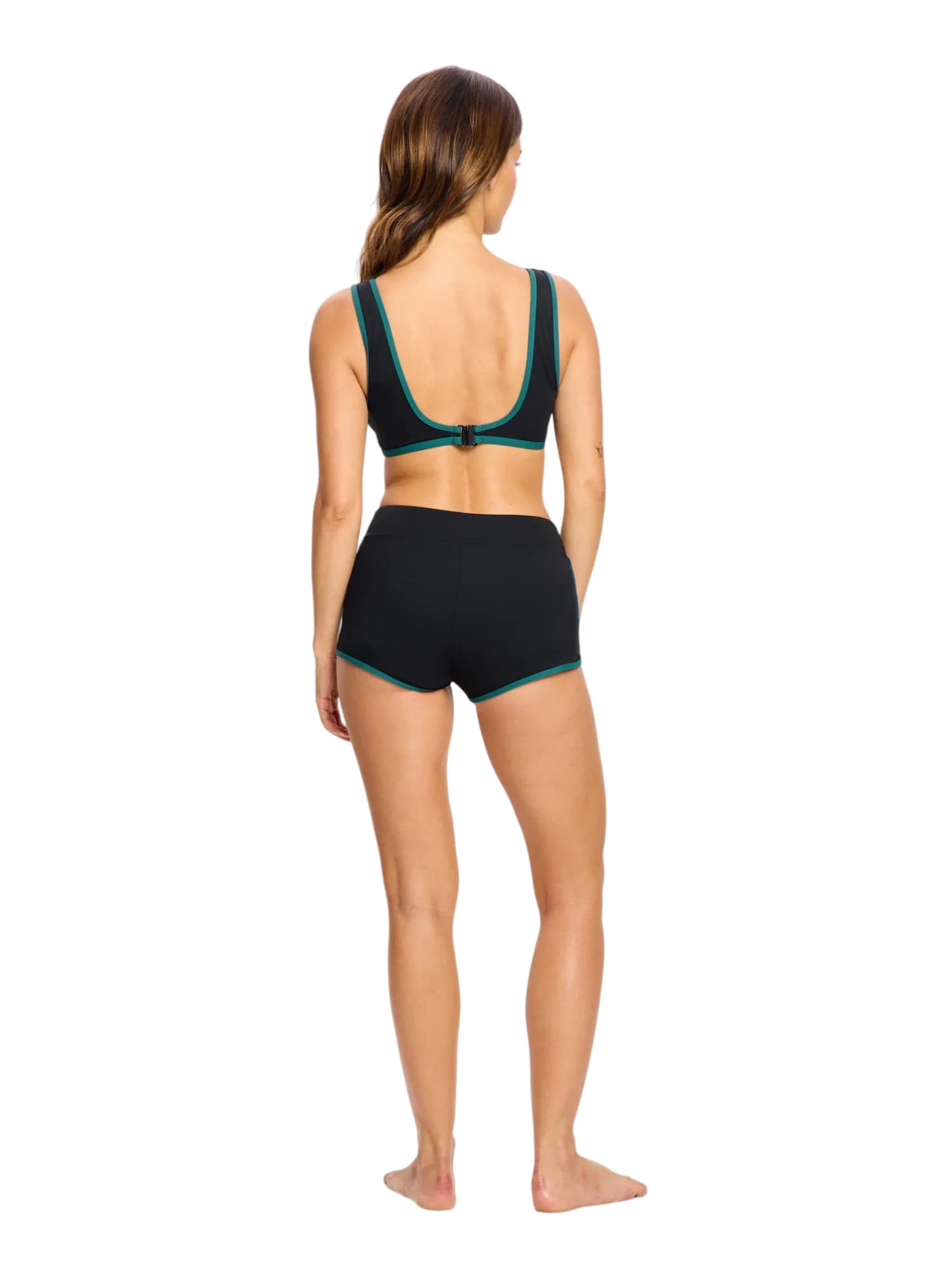 Menstruační plavky Puma & Modibodi Short Super Black Orchid spodní díl (MPPMSSBO) L - náhled 3
