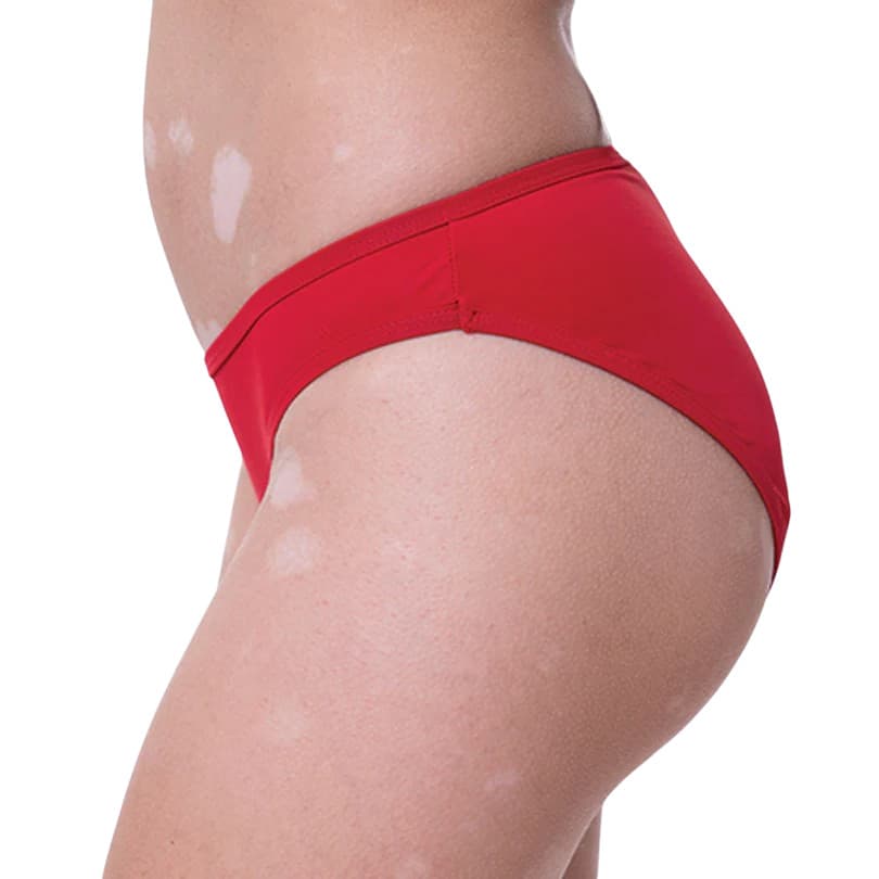 Menstruační plavky Femi.Eko Maja Bikini UPF30 Moderate červené spodní díl (Maja-Red) 3XL - náhled 2