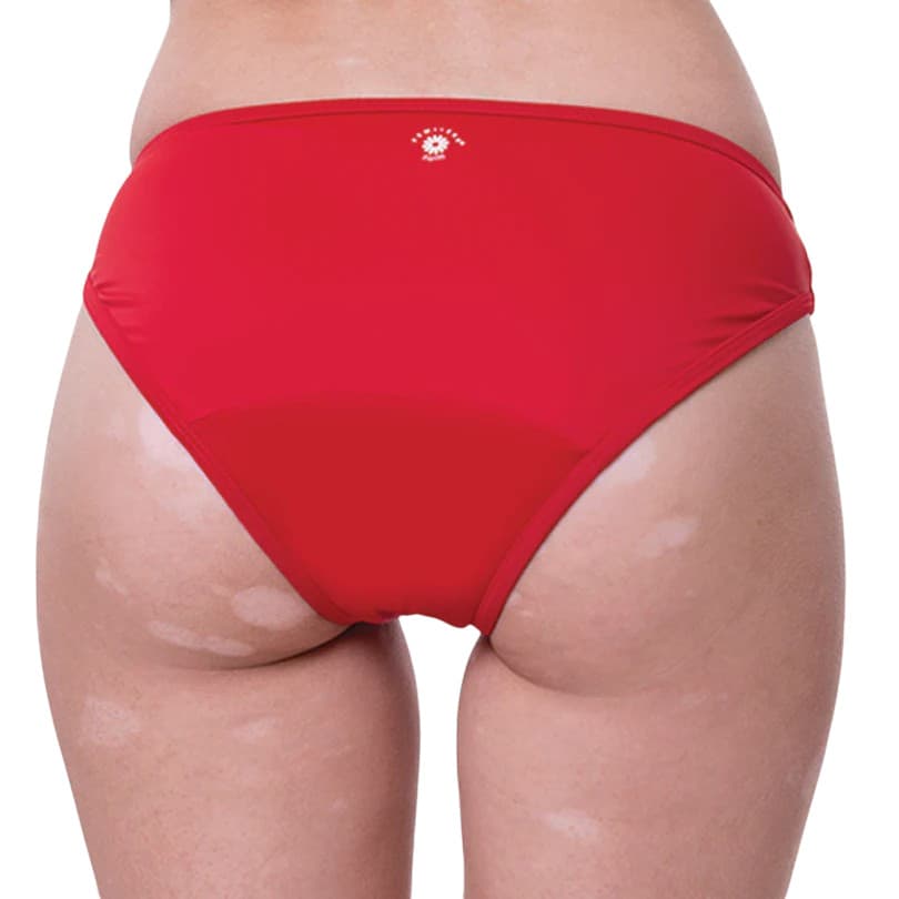 Menstruační plavky Femi.Eko Maja Bikini UPF30 Moderate červené spodní díl (Maja-Red) 3XL - náhled 3
