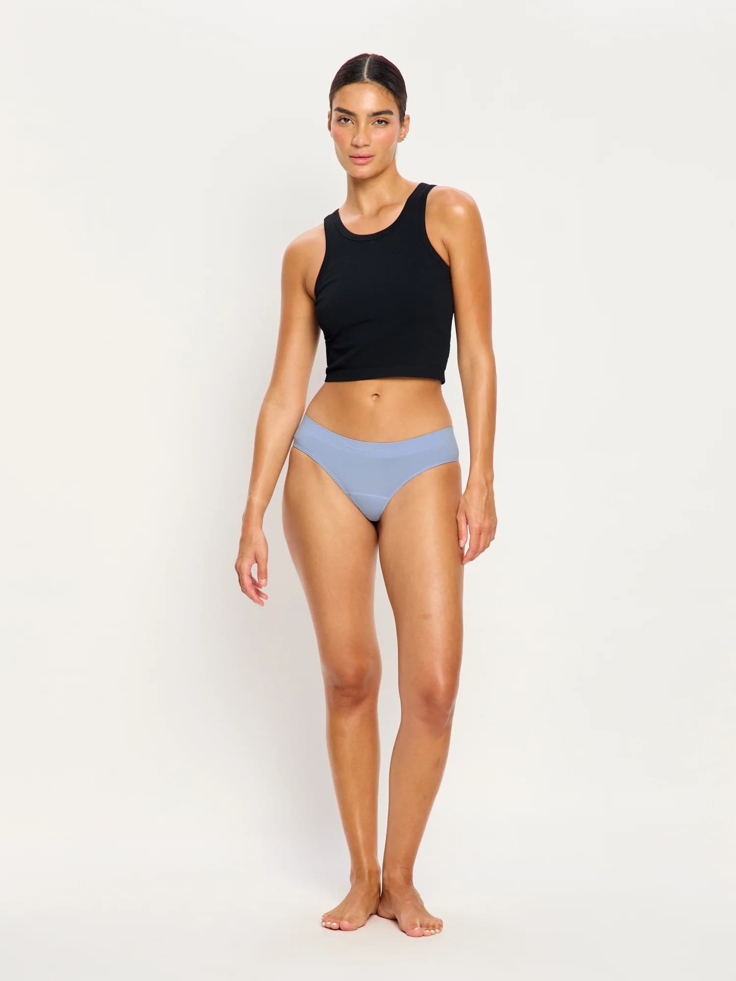 Menstruační kalhotky Modibodi Modicomfort Seamless Boyleg Light Blue Aura (SLBLLMBARW) L