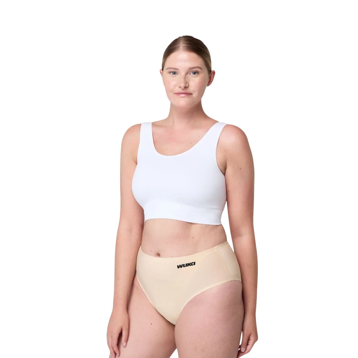 Menstruační kalhotky Wuka bezešvé Stretch Midi Brief Heavy béžové (WSBMBH-nude) L - 3XL