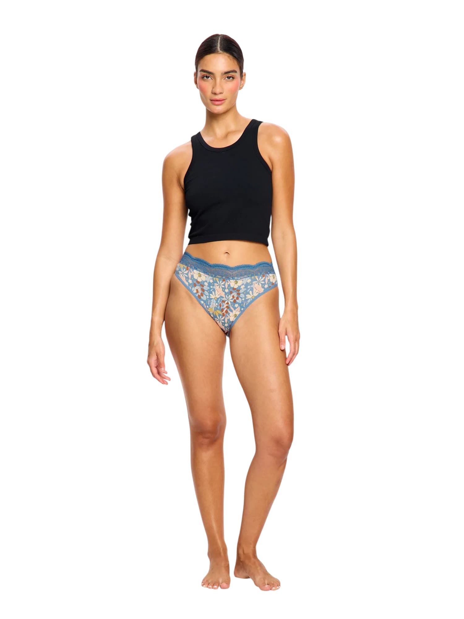 Menstruační kalhotky Modibodi Sensual Hi Waist Bikini Super Botanical Garden (SEHKSOBTGW)