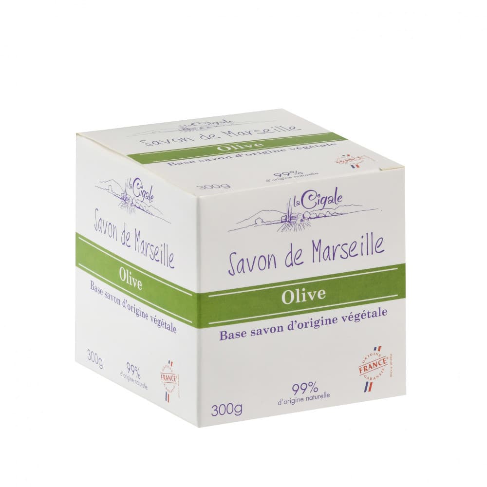 Marseillské mýdlo La Cigale "Cube" – Oliva 300 g (CIG101)