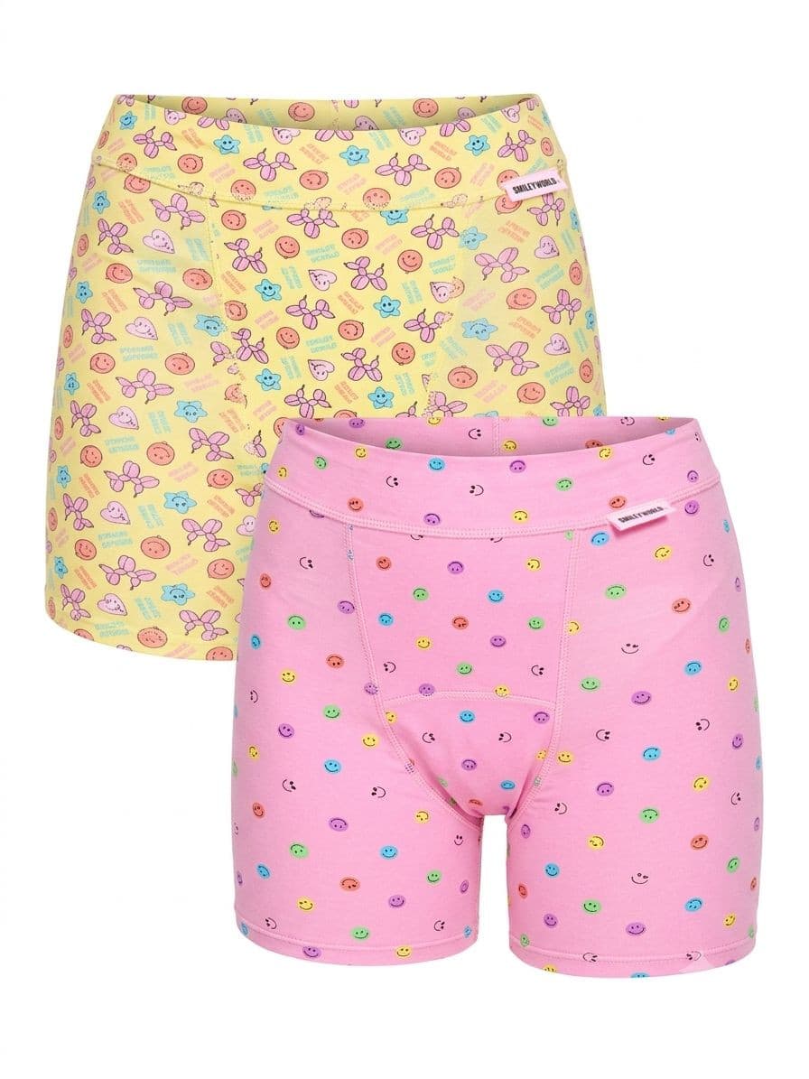 2PACK dívčí menstruační kalhotky Modibodi Teen Sleep Short Super Carnival Spirit (DMKMTSSSCS) 10-12 let