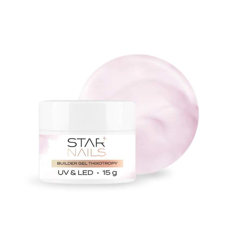 Starnails UV/LED Builder Gel Thixotropy, 15ml - 004, Nude Pink - stavební tixo gel s tekutou pamětí