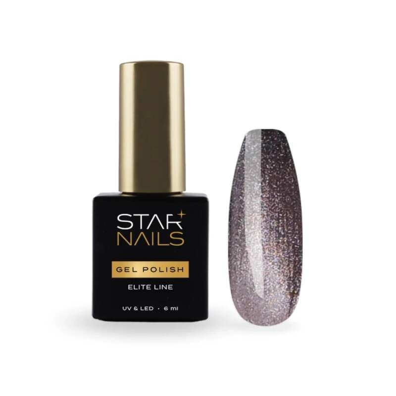 Starnails UV/LED Gel Polish Elite Line Cat Eye 6ml - 015, Moondust - kouřově šedý gel lak