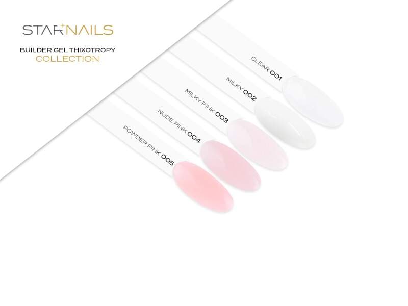 Starnails UV/LED Builder Gel Thixotropy, 50ml - 005, Powder Pink - stavební tixo gel s tekutou pamětí - náhled 3